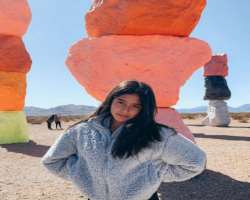 Zahara is a travel enthusiast and visited Seven Magic Mountains in Las Vegas, Nevada in March of 2020.